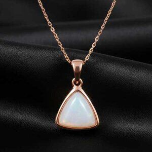 Ladies Triangular Opal Necklace